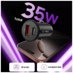 TECH-PROTECT CC02 2-PORT autós töltő PD 35W / QC3.0 fekete