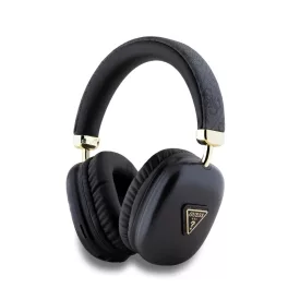   Guess PU Leather 4G Triangle Logo vezeték nélküli fejhallgató fekete