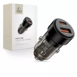 TECH-PROTECT CC03 2-PORT Autós Töltő PD 75W fekete