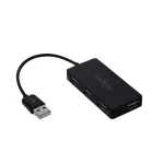 Maxlife Home Office USB 2.0 elosztó, 4× USB-port, 0,15 m + 1,5 m kábel, fekete