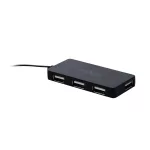 Maxlife Home Office USB 2.0 elosztó, 4× USB-port, 0,15 m + 1,5 m kábel, fekete