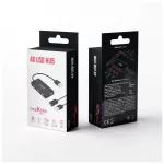 Maxlife Home Office USB 2.0 elosztó, 4× USB-port, 0,15 m + 1,5 m kábel, fekete
