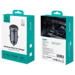 USAMS CC321 autós töltő – alumínium, 30W PD, USB-C tarnish