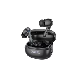   Hoco EQ5 bluetooth fülhallgató SZTEREO (v5.3, TWS, mikrofon, aktív zajszűrő, LED kijelző + töltőtok) FEKETE (EQ5_B)