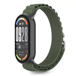   TECH-PROTECT NYLON PRO nylon szíj Xiaomi Smart Band 8/9/10/NFC készülékhez katonai zöld