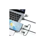 USAMS kábel U85 2xUSB-C/USB/Micro-USB/Lightning 6in1 1.2m 100W PD Fast Charge lila SJ645U