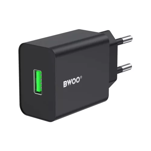 BWOO fali töltő CDA249 5V 2,4A USB-A fekete