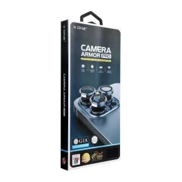   X-ONE Sapphire Camera Armor Pro kameralencsevédő üveg iPhone 16 Pro/16 Pro Max készülékhez ezüst