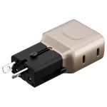 Fali töltő Energea TravelGo Adapter 45 2xUSB-C 45W arany-fekete