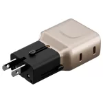 Fali töltő Energea TravelGo Adapter 45 2xUSB-C 45W arany-fekete
