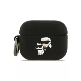   Karl Lagerfeld 3D Logo NFT Karl and Choupette szilikon tok AirPods Pro 3 készülékhez fekete