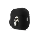 Karl Lagerfeld 3D Logo NFT Karl and Choupette szilikon tok AirPods Pro 3 készülékhez fekete
