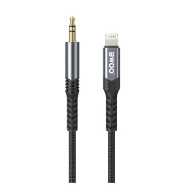 BWOO AUX kábel 3,5 mm – Lightning BO-AUX068 fekete