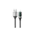 USAMS fonott kábel U78 Lightning 1.2m LED 2.4A gyors töltés ezüst fekete SJ543USB02 (US-SJ543)