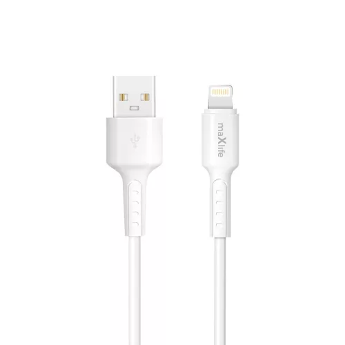 Maxlife MXUC-13 USB-A–Lightning kábel, 1,0 m, 3A, fehér