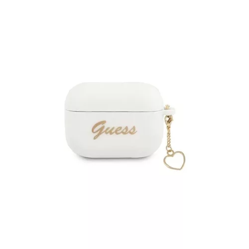 CG MOBILE GUESS CHARMS HEART szilikon tok (telefondísz) FEHÉR Apple AirPods Pro (GUAPLSCHSH)