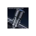 USAMS autós töltő C36 USB+USB-C 95W Fast Charge lila CC176CC02 (US-CC176)