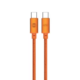 Forever Saffron USB-C-USB-C kábel 1,0 m 60W narancssárga