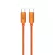 Forever Saffron USB-C-USB-C kábel 1,0 m 60W narancssárga