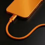 Forever Saffron USB-C-USB-C kábel 1,0 m 60W narancssárga