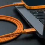 Forever Saffron USB-C-USB-C kábel 1,0 m 60W narancssárga