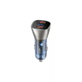   Usams C29 autós töltő 2 USB aljzat (45W, gyorstöltő) ARANY (CC154CC01)