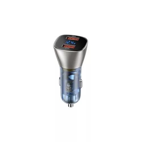Usams C29 autós töltő 2 USB aljzat (45W, gyorstöltő) ARANY (CC154CC01)