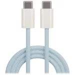 Maxlife MXUC-06 USB-C–USB-C kábel 1,0 m 20W nylon kék