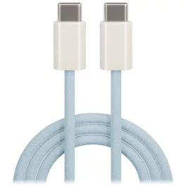 Maxlife MXUC-06 USB-C–USB-C kábel 1,0 m 20W nylon kék