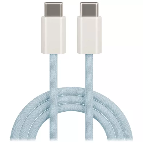 Maxlife MXUC-06 USB-C–USB-C kábel 1,0 m 20W nylon kék