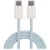Maxlife MXUC-06 USB-C–USB-C kábel 1,0 m 20W nylon kék