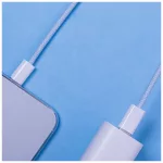 Maxlife MXUC-06 USB-C–USB-C kábel 1,0 m 20W nylon kék