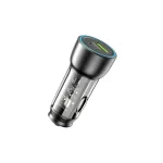 YESIDO Y49 autós töltő PD 30W QC3.0 18W USB-A+C fekete
