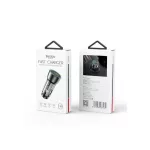 YESIDO Y49 autós töltő PD 30W QC3.0 18W USB-A+C fekete