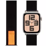 OBAL:ME textil szíj Apple Watch készülékhez 42-49mm M-L fekete/narancs
