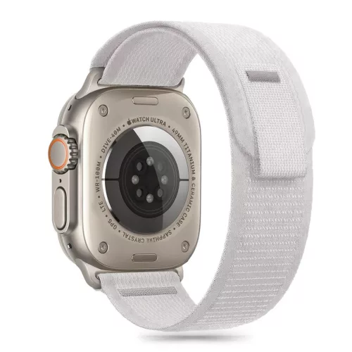 TECH-PROTECT NYLON STRIPE Apple Watch 8/9/10/11/SE/ULTRA készülékhez védőtok (44/45/46/49 MM) krétaszürke