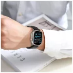 TECH-PROTECT NYLON STRIPE Apple Watch 8/9/10/11/SE/ULTRA készülékhez védőtok (44/45/46/49 MM) krétaszürke