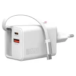 Fal töltő 4smarts Flex Jojo 65W GaN 2xUSB-C + USB-A fehér