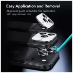 ESR ARMORITE kameravédő iPhone 14 Pro / Max, iPhone 15 Pro / Max, iPhone 16 Pro / Max, iPhone 17 Pro / Max készülékhez, átlátszó