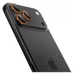 SPIGEN Optik Pro Glas.Tr "EZ FIT" Kameravédő 2 db iPhone 14 Pro/Max, iPhone 15 Pro/Max, iPhone 16 Pro/Max, iPhone 17 Pro/Max készülékhez narancssárga