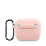 Lacoste Liquid Silicone Glossy Printing Logo tok Airpods 3 készülékhez rózsaszín