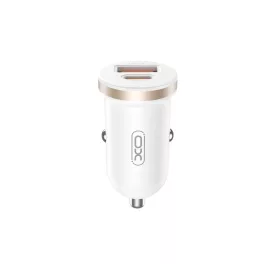XO CC56 autós töltő PD 30W QC 1x USB 1x USB-C fehér