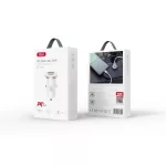 XO CC56 autós töltő PD 30W QC 1x USB 1x USB-C fehér