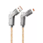 XO NB276 4in1 töltőkábel USB-C/Lightning + USB-A/USB-C 1M 6W Szürke