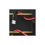 USAMS fonott kábel U41 microUSB 1 m 2 A – gyors töltés, piros (SJ393USB02, US-SJ393)