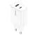 BWOO CDA207 PD 36W fali töltő 1 USB-A és 1 USB-C porttal fehér