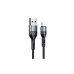 USAMS Braided U55 2A Lightning kábel 1m SJ448USB01 (US-SJ448) fekete