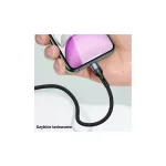 USAMS Braided U55 2A Lightning kábel 1m SJ448USB01 (US-SJ448) fekete