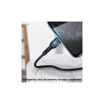 USAMS Braided U55 2A Lightning kábel 1m SJ448USB01 (US-SJ448) fekete