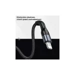 USAMS Braided U55 2A Lightning kábel 1m SJ448USB01 (US-SJ448) fekete
